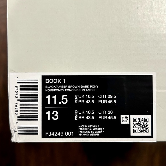 Brand New Nike Book 1 “Haven” - Picture 2 of 6